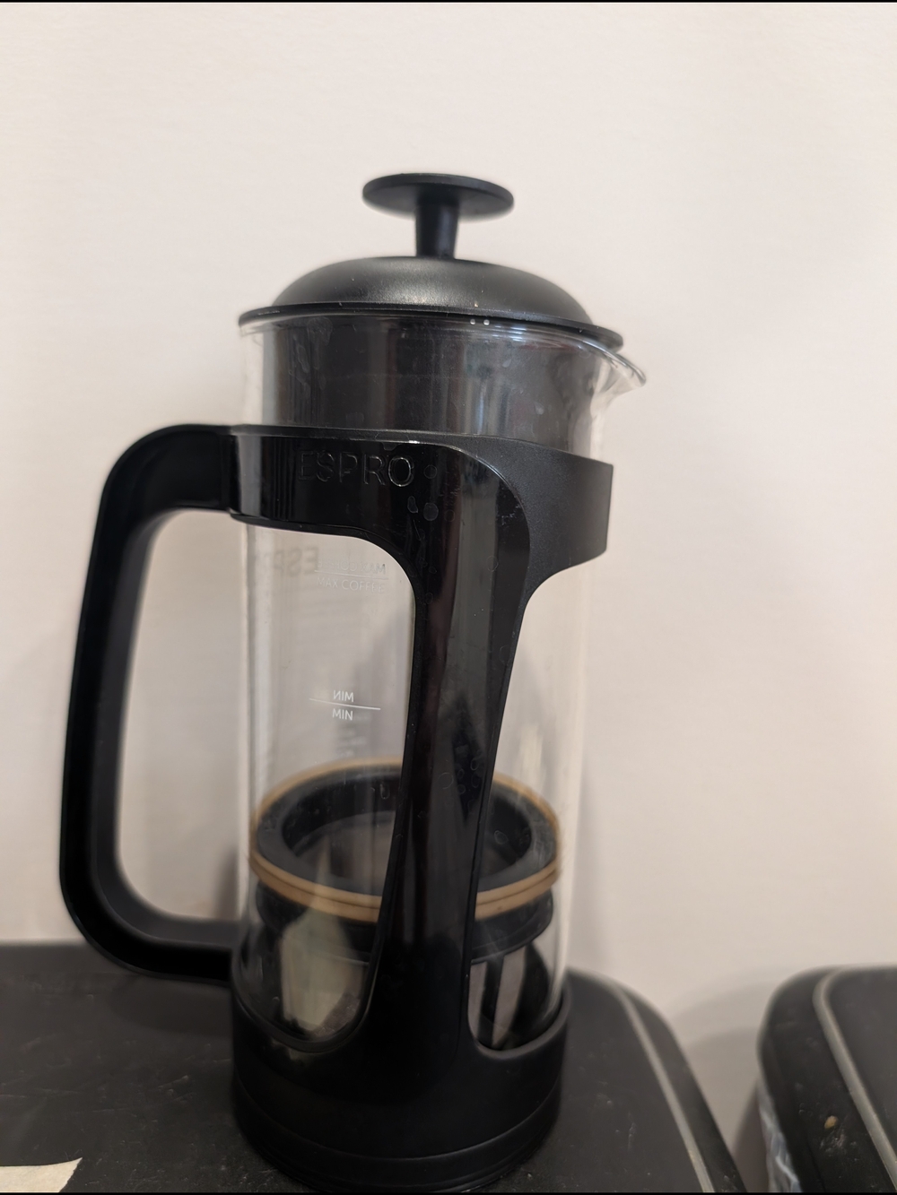 Black French Press Coffee Maker - Black